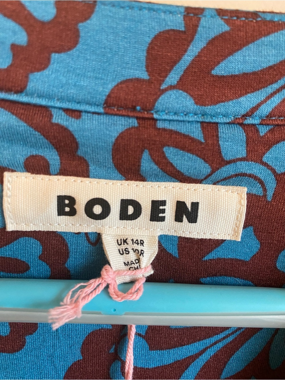 Boden Ivy Smocked MIDI Dress in Blue Paisley - Picture 2 of 6